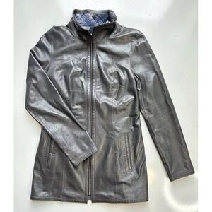 Barcelino San Francisco Soft Leather Jacket / Reversible Printed / Women's Small